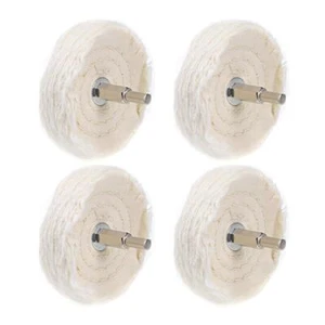 uxcell 3-Inch Buffing Polishing Pad Wheel Cotton with 1/4-inch Handle for Man... - Picture 1 of 3
