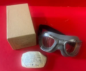 AN-6530 FLYING GOGGLES- CHAS. FISCHER-W BOX & SPARE LENSES - Picture 1 of 12