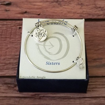 NEW IN BOX! "Love This Life" Sisters Bracelet - Expandable Bangle with Charms - Image 1 of 4