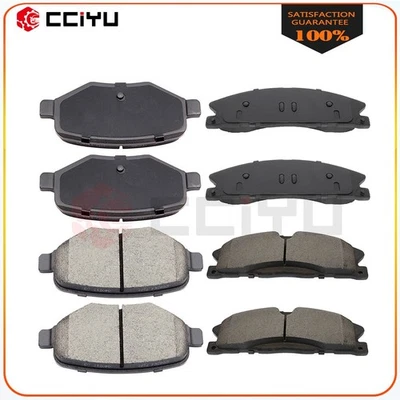 Front Rear Brake Pads Ceramic Fit For 2013-2019 Ford Explorer 2013-2017 Flex - Image 1 of 4