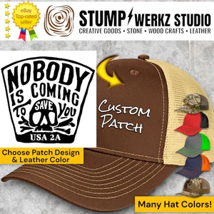 Custom Trucker Hat Baseball Cap Richardson Country Life Nobody Coming Save You - Picture 1 of 21