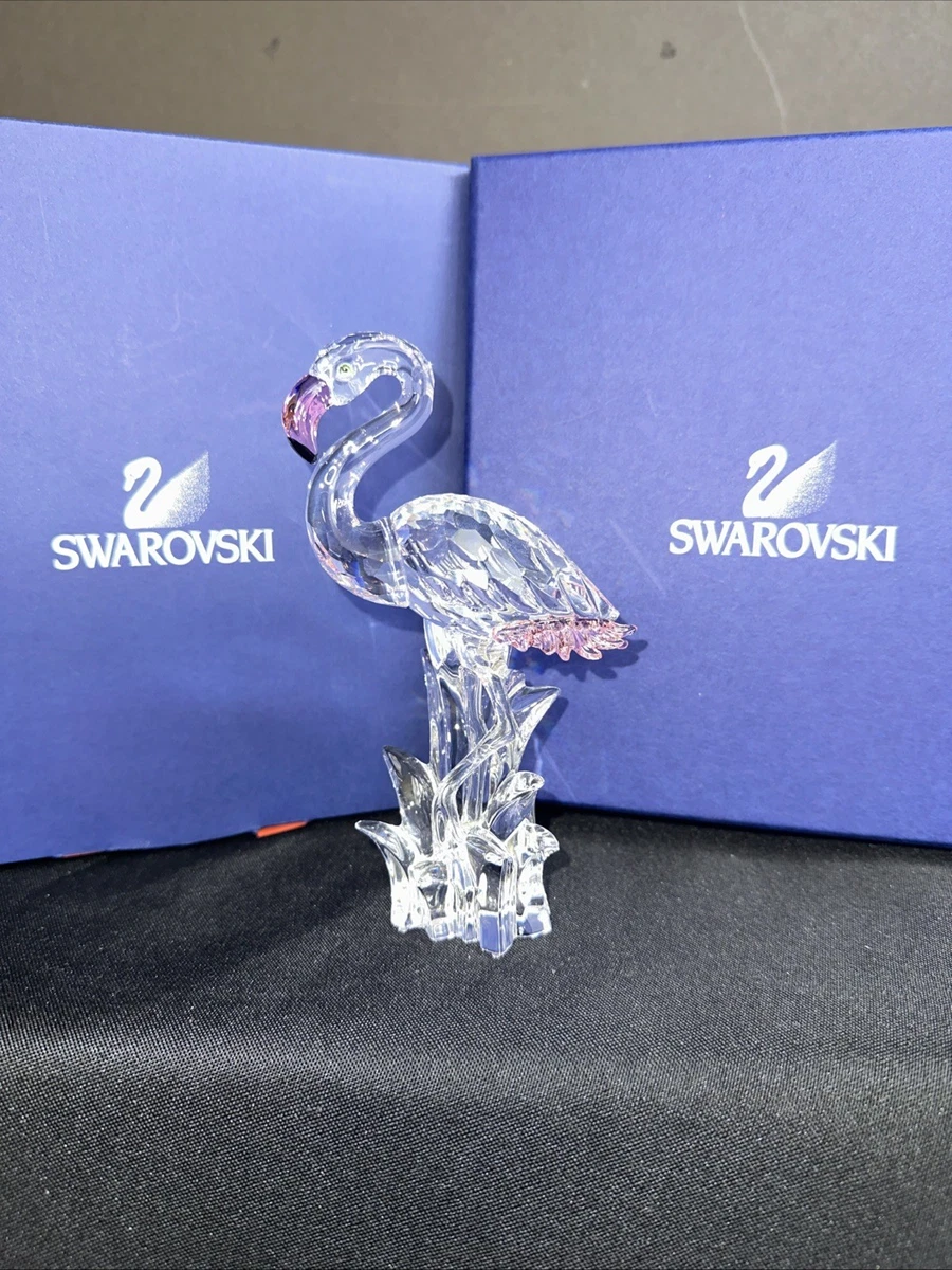 スワロフスキー Swarovski フラミンゴ　置物　箱あり スワロフスキー置物・アクセサリー専門店 ☆プラネタリウム☆