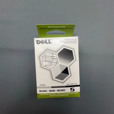 Dell Series 5 J5566 Black Ink Cartridge Genuine OEM New Sealed Standard Yield - Image 1 of 4