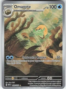 Pokémon TCG Omanyte Holo Illustration Rare Card 180/165 Scarlet & Violet 151 - Picture 1 of 2