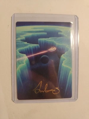 MTG Edge of Eternities  Cascading Cataracts Art Card Gold Stamp Signature  50/54 - Image 1 of 2
