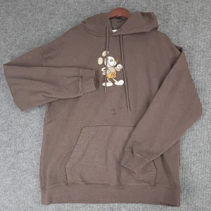 Felpa con cappuccio Walt Disney World Topolino originale topolino marrone seppia - adulto XL - Foto 1 di 15