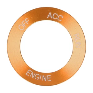 ˘Orange Engine Start Stop Switch Ring Aluminium Alloy Antirust For Challenger - Picture 1 of 12
