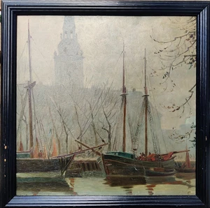 Nikolaj Sophus Norvil 1880-1956: SEGELBOOTE AN EINEM NEBELIGEN TAG, - Picture 1 of 6