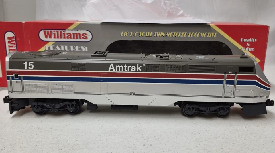 Williams O Gauge Amtrak Twin Motor Power Unit W/ Horn Cab #15-Tested-Wrong Box - Image 1 of 4