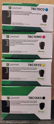 Tóner de alto rendimiento sellado Lexmark 78C1XK0, 78C1XM0, 78C1XY0, 78C1XC0 *Envío gratuito* Foto 1 de 3