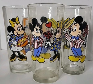 Vintage 1978 Pepsi Collector Series Gläser Disney Minnie Mickey 3er Set.  - Bild 1 von 5