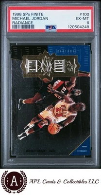 1998 Spx Finite Radiance /2700 #100 Michael Jordan PSA 6 - Image 1 of 2