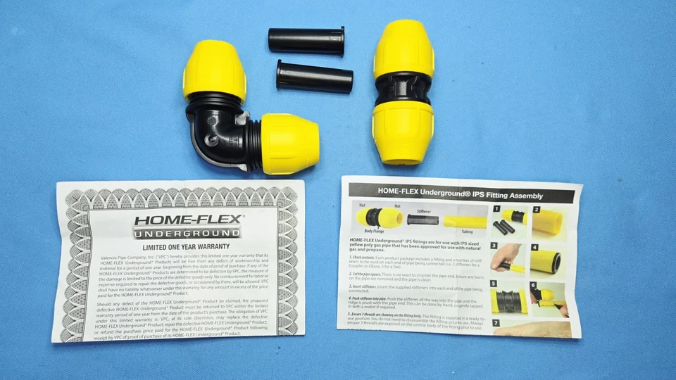 HOME-FLEX Underground 3/4" Coupler 90 Elbow Connector IPS Poly Gas Pipe Coupling - Image 1 of 1
