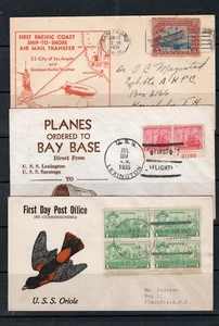 US - Naval Covers (8) Used, most First Day Postage, CV N/A, see desc. - Picture 1 of 3