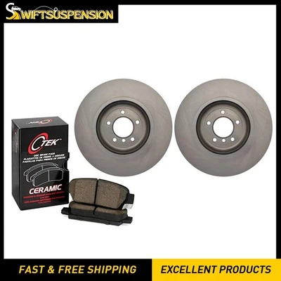 Juego de pastillas de freno de disco delanteras C-Tek rotor de freno de disco 3 piezas para BMW 545i 2004-2005 Foto 1 de 4