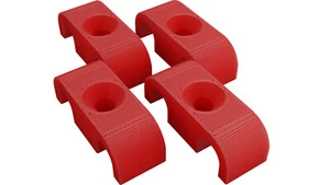 Abrazaderas de doble línea para 2) líneas de 5/16" (0,3125")/7,9375 mm - Juego de 4 con herrajes - Imagen 1 de 2