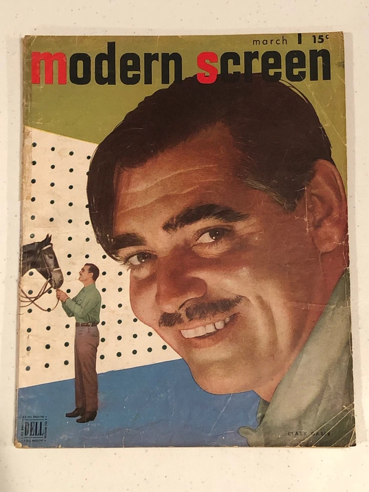 MODERN SCREEN MAGAZINE - March, 1947 - CLARK GABLE Foto 1 de 4