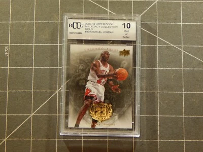 2009 Upper Deck MJ Legacy Collection Gold Michael Jordan #80 BCCG 10 Mint - Image 1 of 2