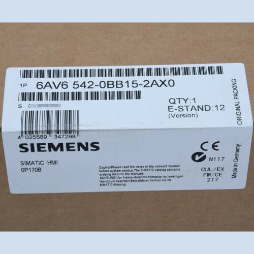 6AV6542-0BB15-2AX0 NEW SIEMENS 6AV6 542-0BB15-2AX0 Touch Panel - Image 1 of 1