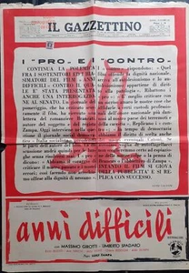 Poster film " anni difficili" premiato alla IX mostra internazionale d - Picture 1 of 1
