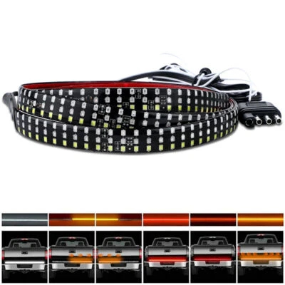 Barra de luz LED ámbar/blanco/rojo de 48" 3 filas para puerta trasera para Nissan Frontier Titan Foto 1 de 4