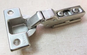 GRASS Cabinet Hinges 1006-30, Clip-On, 45° angle, 110° open, Self Close Spring - Picture 1 of 4
