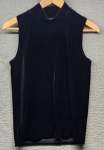 J.Crew Damen Large Samt Shirt Extra Small XS Stretch Stehkragen Ärmellos Top - Bild 1 von 8