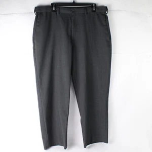 Haggar Charcoal Gray Flat-Front Dress Pants Men's Size 38 x 26 - Picture 1 of 5