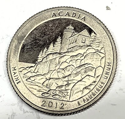 # C7813   U.S. AM. BEAUTIFUL    25c   COIN,     ACADIA   2012-S - Image 1 of 2