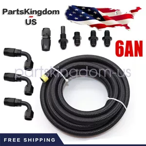 Automatic Transmission Cooler Line Kit fit 4L80E 6AN Nylon Steel Braided Line - Picture 1 of 7