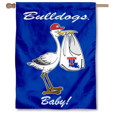 Louisiana Tech University New Baby Gift Decorative House Flag Cover