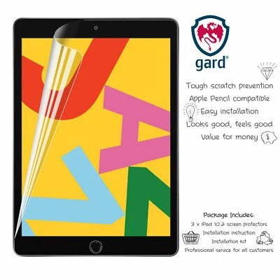 3 x High Touch Sensitivity Screen Protector For New Apple iPad 10.2 inch - Image 1 of 2