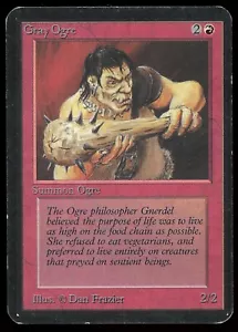 1993 MTG Magic the Gathering Karte Alpha Gray Ogre Raw MP Gaming Card TCG - Bild 1 von 2