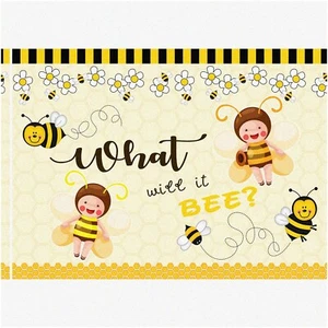 Buzzing Bee Bash Baby Shower Backdrop: Gender Reveal Party Decor, Dessert Table - Picture 1 of 7