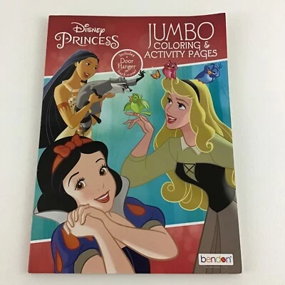 Disney Princess Jumbo Coloring Activity Book Door Hanger Games Mazes Pocahontas - Image 1 of 4