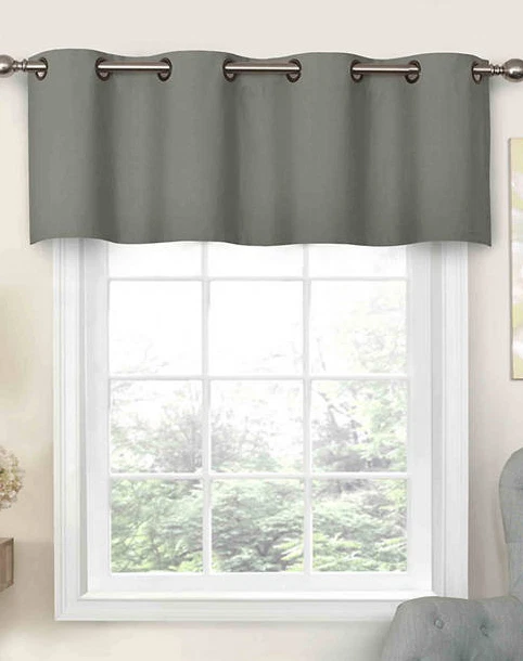 Solar Shield 18" Naomi Straight Lined Window Valance - Smoke, 1 Panel - Image 1 of 2