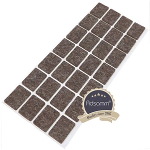 28 x Woll-Filzgleiter | 20x30 mm | Braun | rechteckig | 3 mm starke selbstkle... - Bild 1 von 3