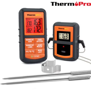 ThermoPro Wireless Digital Meat Cooking Thermometer Dual Probe with Timer 300FT - Picture 1 of 11