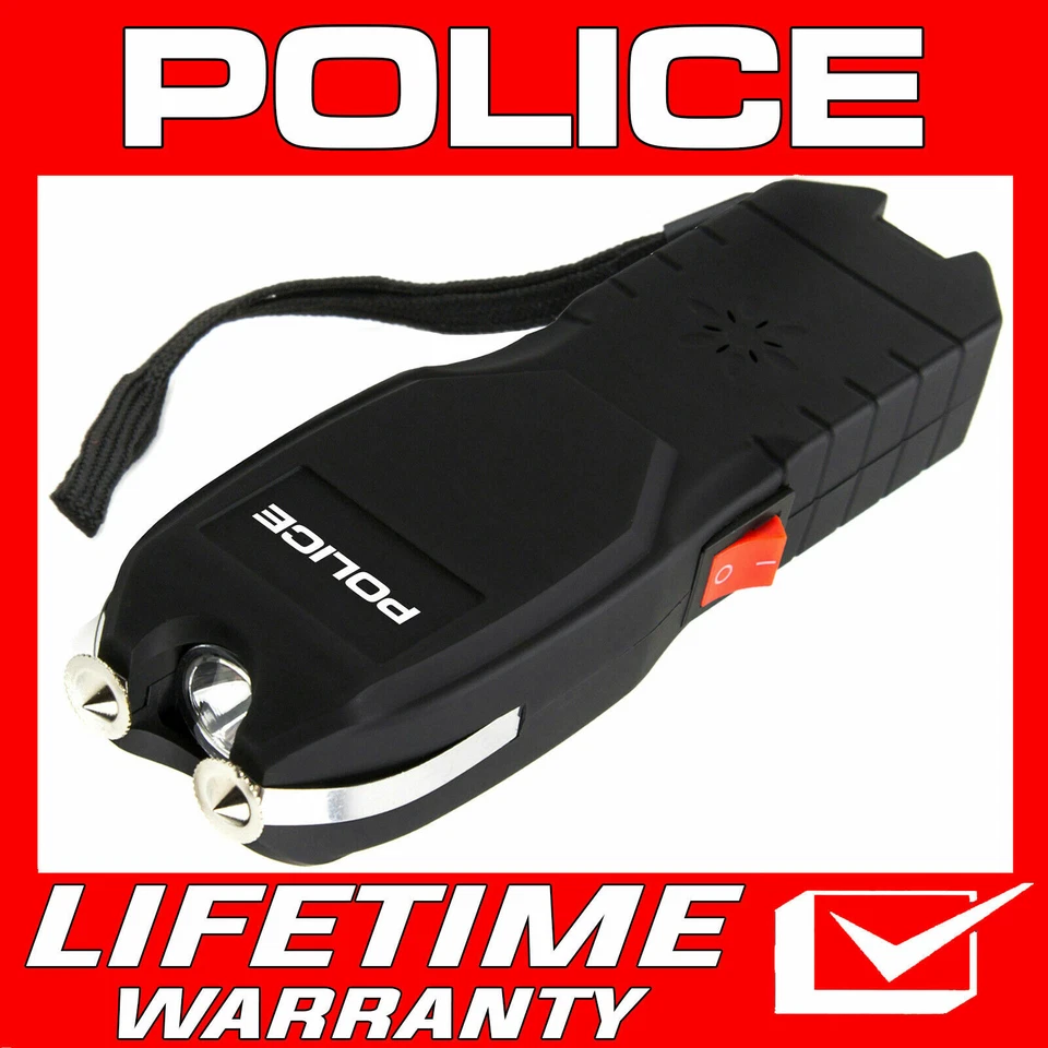 POLICE Stun Gun 2101 700 BV Rechargeable LED Flashlight Siren Alarm