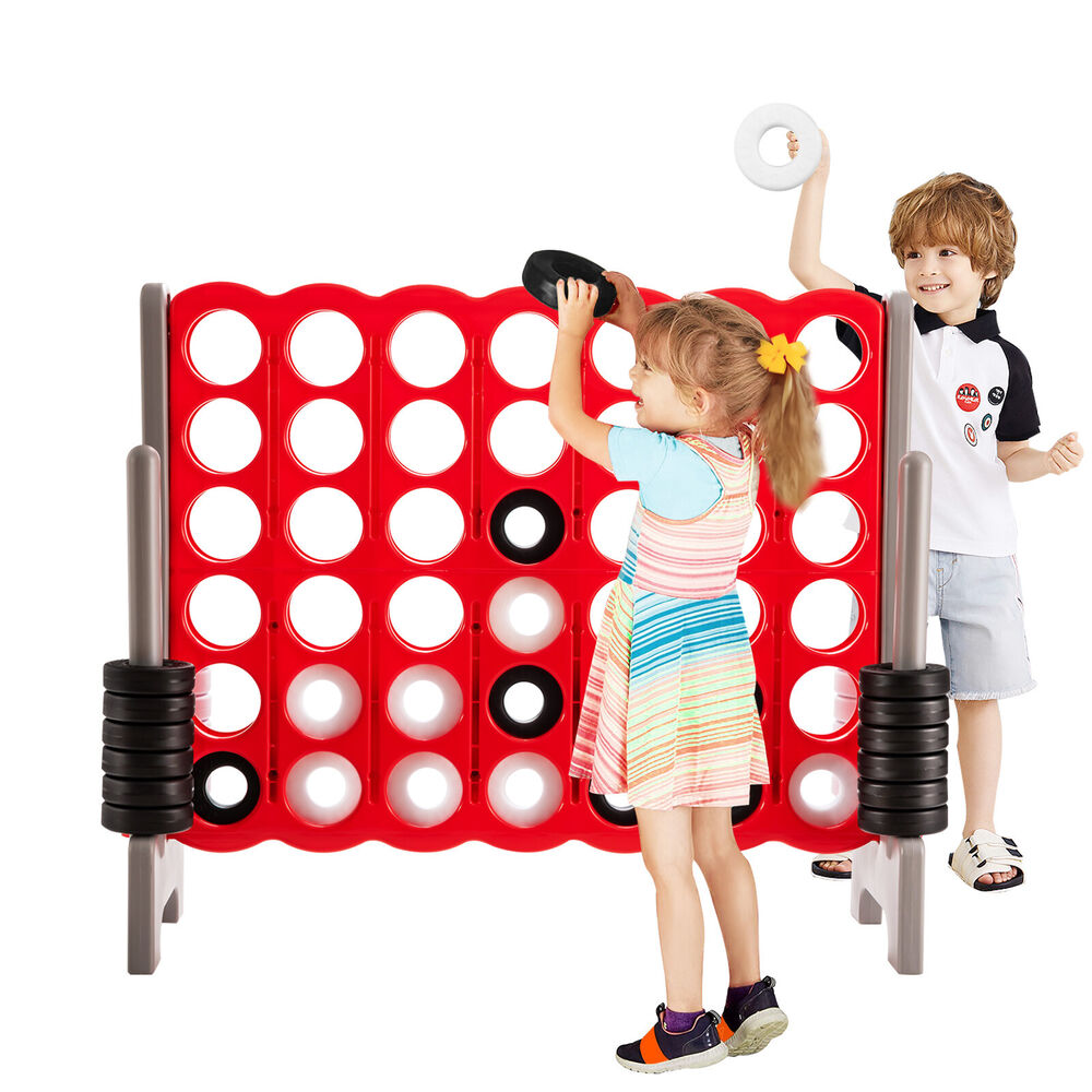 Jumbo 4-to-Score 4 in a Row Giant Game Set for Outdoor Indoor Adults Kids Gift
