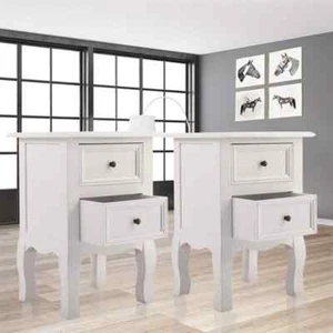 2-Drawer White Nightstand (2-Pieces) (15.7 in. W x 11.8 in. D x 23.6 in. H) - Picture 1 of 5