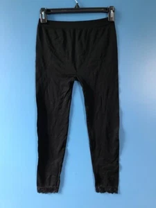 Justice Girls' Leggings With Lace Black Size Medium - Picture 1 of 7