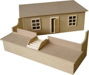 Dolls House Road Fronted Basement Unpainted Flat Pack Kit 1:12 Scale - Picture 1 of 8