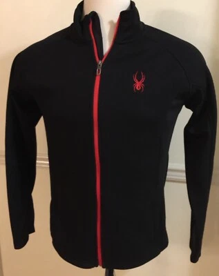 SPYDER Concept Jacket Full Zip Men M Black / Red 71D64000-01 W/ 2 Pockets - Image 1 of 4