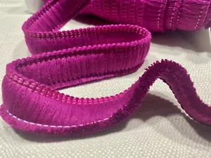 Frangia spazzola cotone larghezza 30 mm nappe tessuto cuscino passamaneria - fucsia #10 - Foto 1 di 3