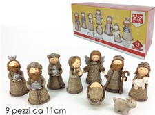 Presepe Set presepio tipo thun natività shabby chic Personaggi presepi 11cm