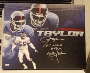 Lawrence Taylor "LT was a Bad MF" handsignierte Leinwand NY Giants HOF MVP Super Bowl - Bild 1 von 12