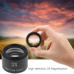 Barlow Lens 2X 1,25 pollici Barlow Lens con filettatura M28,6 per oculare telescopio - Foto 1 di 7