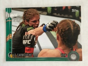 LIZ CARMOUCHE GREEN PARALLEL CARD 098/288 180 UFC CHRONICLES 2015 - Picture 1 of 2