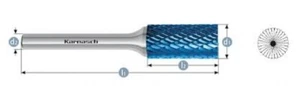 ZYB Hartmetall Frässtift Zahnung HP 3 Schaft-3-6mm Zylindrisch blank oder Blue - Bild 1 von 1